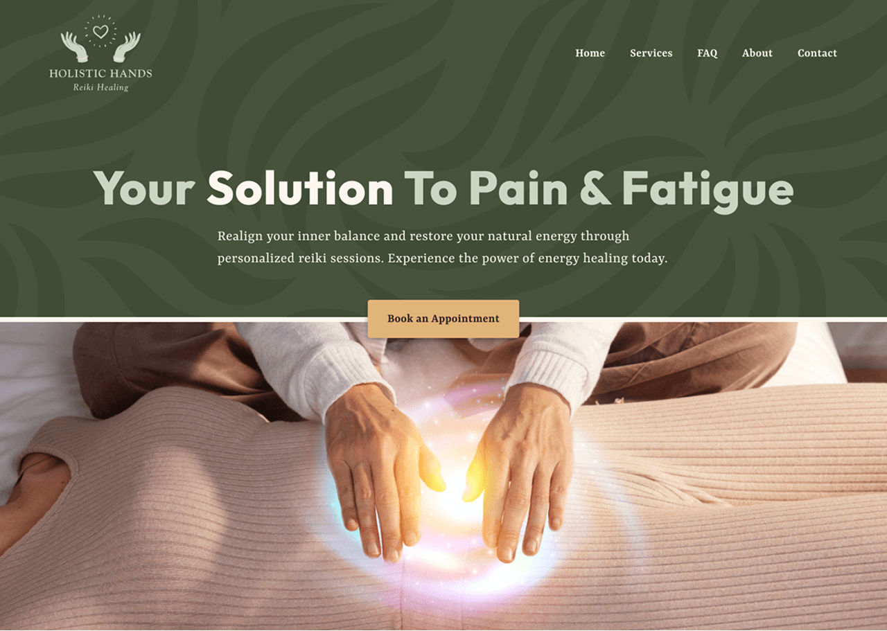reiki healing website project cover